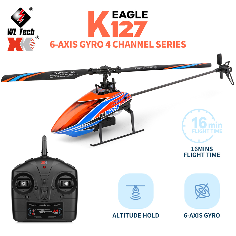 WLtoys XK K127 2.4G 4CH 6-Aixs - Rc Helicopter Nitro incelemesi ve fiyatı