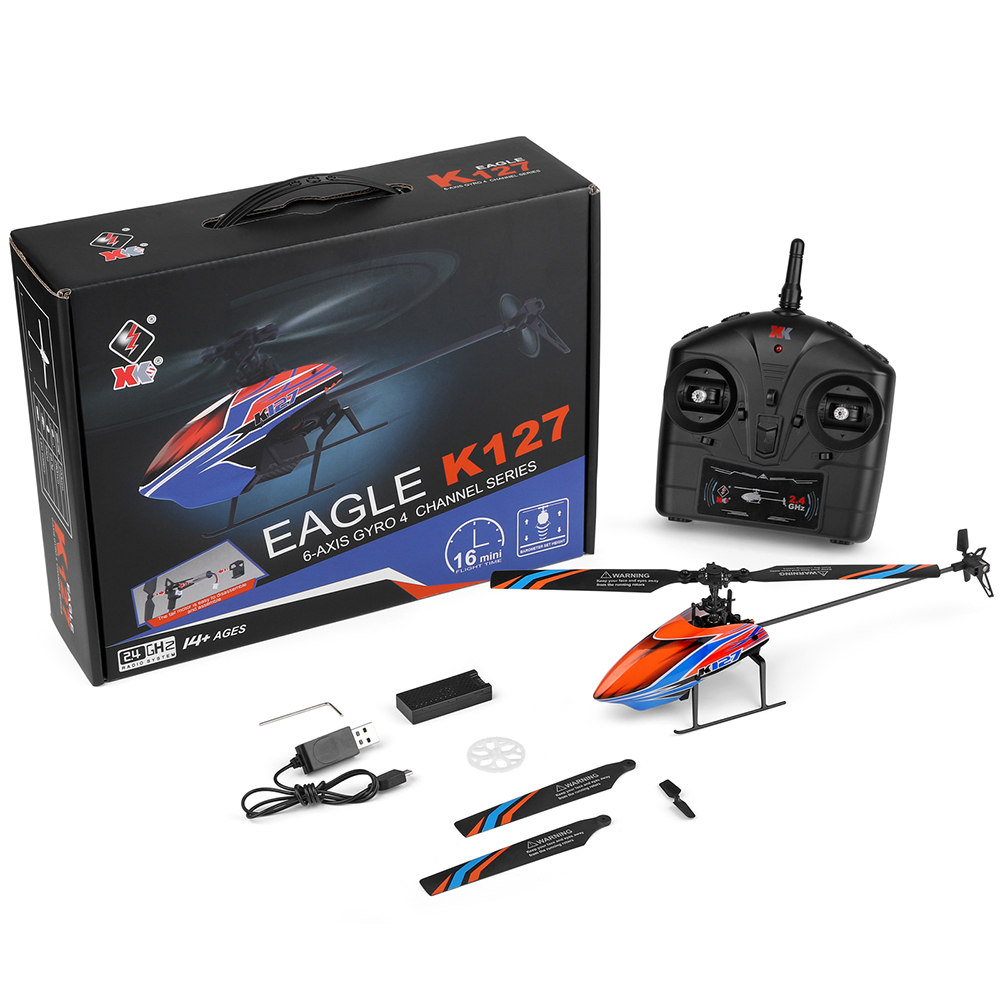 WLtoys XK K127 2.4G 4CH 6-Aixs - Rc Helicopter Nitro incelemesi ve fiyatı